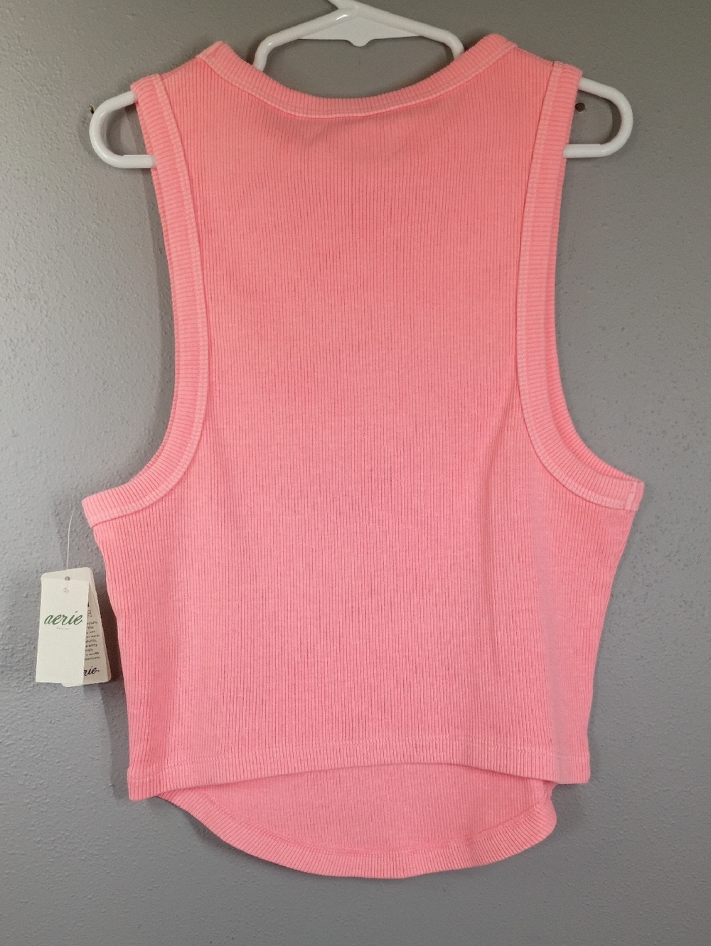 Aerie Bundle Of Ribbed Cropped Tank Top - Lime Green, Pink And Blue Size Medium - Picture 7 of 12